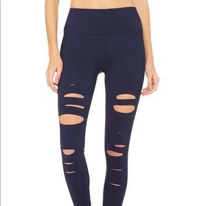 Alo High Waist Ripped Warrior Leggings